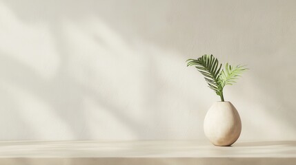 Poster - Striking 3D Rendered Clay Celeriac Bulb with Textured Surface on Minimalist Table Setting
