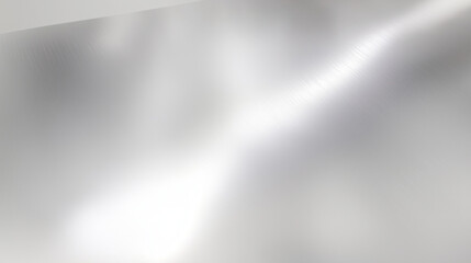 Fototapete - Minimalistic metallic surface with sleek light gray color, smooth texture, polished finish, and uniform appearance. Modern material concept with soft lighting, subtle shadows, and clean, seamless desi