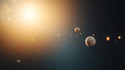 Wall Mural - celestial bodies in orbit representing different elements of space and cosmic beauty at varying dist