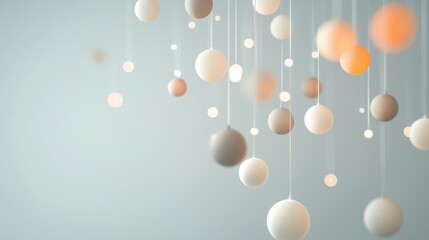 Aufkleber - Dynamic Spheres of Light Representing Countless Possibilities in a Serene Aesthetic Environment