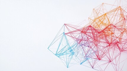 Poster - Interwoven Fabric of Lines and Colors Representing Harmony, Creativity, and Connection in Abstract Art
