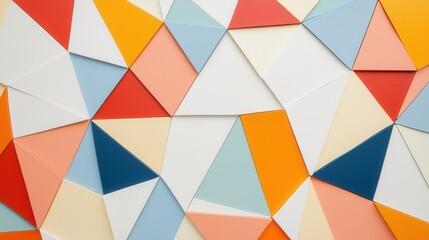 Poster - Jagged Triangular Forms in Contrasting Colors Creating a Dynamic Geometric Pattern for Design and Decoration