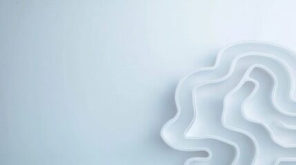 Poster - Minimalistic Design with Lines Creating a Maze Pattern on a Soft Background for Abstract Art and Creative Projects