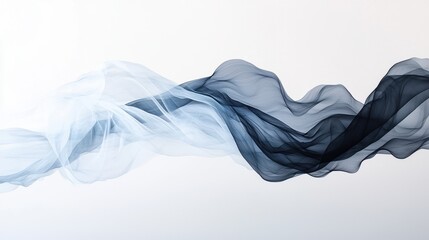 Poster - Abstract Flowing Textures with Merging Strokes in Black and White, Capturing Fluid Movement and Soft Elegance