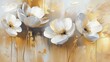© Zaiseefa - Enhance your decor with this exquisite wall art of white flowers in a stylish vase.