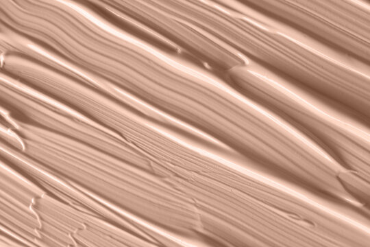 Wall Mural -  - liquid foundation in shade of mocha mousse, top view. color of 2025 year