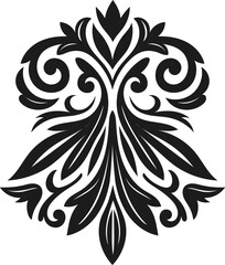 Poster - Classic symmetrical floral ornament for design, featuring acanthus leaves and arabesque patterns, creating an elegant and sophisticated decorative element
