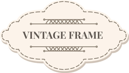 Poster - Vintage frame with elegant lines and dotted border creating a classic design for text, invitations, or decorative purposes, adding a touch of timeless style