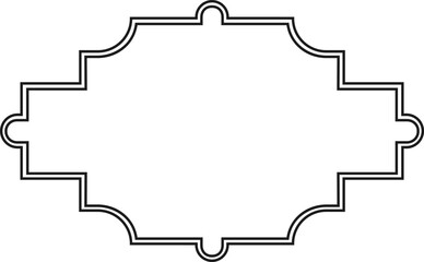 Poster - Horizontal double border creating a refined frame with rounded corners and stepped edges, offering a timeless and sophisticated design element for various applications