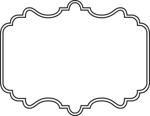 Poster - This elegant black wavy frame adds a touch of sophistication, perfect for certificates, invitations, or any design requiring a refined border