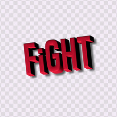 Poster - 3d inflte fight  text design