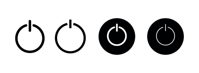 Poster - Power icon set. Power Switch Icon. Electric power png icons for ui, app, website. vector illustration on transparent background
