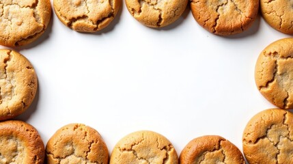 Poster - Sweet Treats Frame Delicious Baked Goods Arranged in a Border on a White Background