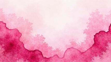 Poster - Abstract Pink and Crimson Watercolor Landscape Background with Soft, Dreamy Texture and Gradient