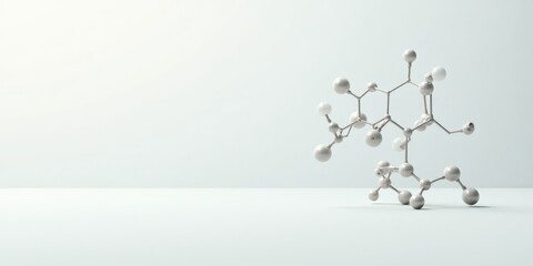 Leinwandbilder - Abstract Molecular Structure on a Clean Surface A Study in Minimalist Scientific Design