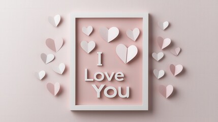 Poster - Minimalist Pastel Pink Heart Design Featuring 