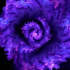 Wall Mural - Cosmic Galaxy Swirl: Vibrant Purple and Blue Nebula
