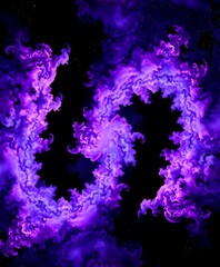 Wall Mural - Cosmic Dreamscape: Vibrant Purple and Pink Nebula Galaxy