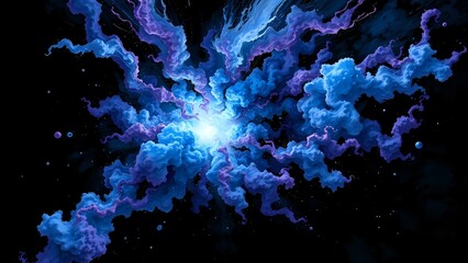 Cosmic Explosion: Vibrant Nebula in Deep Space
