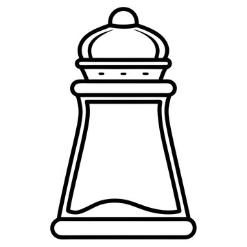 Geometric Salt Shaker Outline Vector