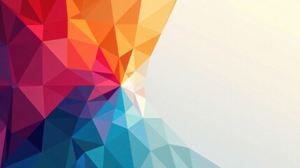 Poster - Abstract Colorful Geometric Low Poly Design with a Blank Space for Text and Images