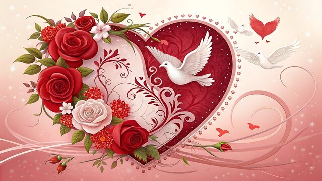 Happy valentine-s day greeting card