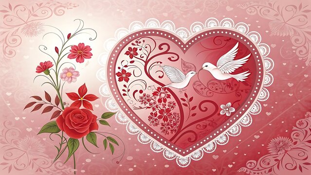 Happy valentine-s day greeting card