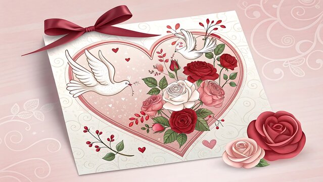 Happy valentine-s day greeting card