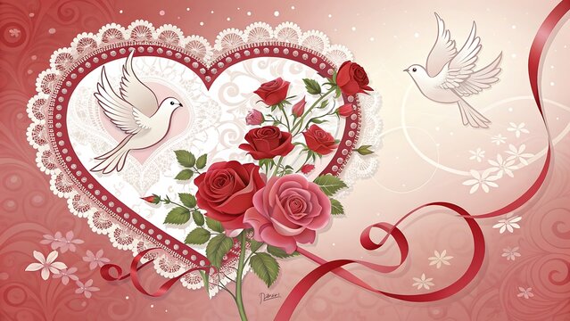 Happy valentine-s day greeting card