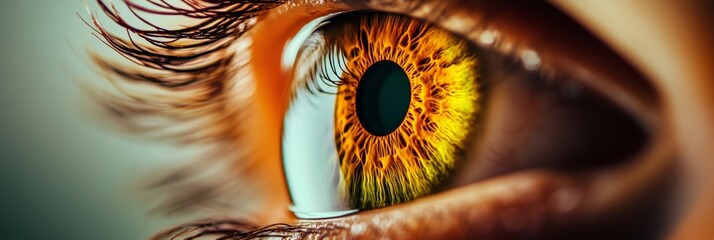 Poster - Macro photography capturing the intricate patterns and textures of an iris, showcasing unique coloration and a dark pupil, reflecting themes of vision and identity