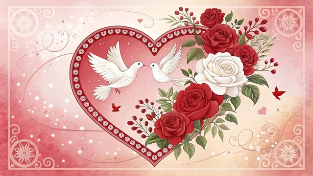 Happy valentine-s day greeting card