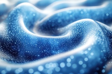 Poster - Close-up shot of a blue and white swirl pattern