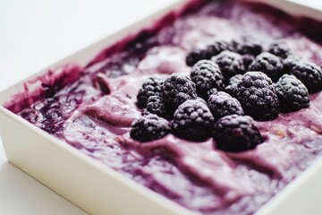 Wall Mural - Close-up shot of a bowl filled with fresh berries, perfect for a healthy snack or dessert