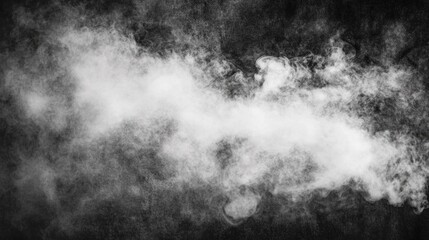 Wall Mural - A black and white image of a smoke cloud with details visible in the mist