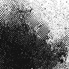 Poster - a classic black and white halftone design with evenly spaced dots, ideal for use as a texture or pat