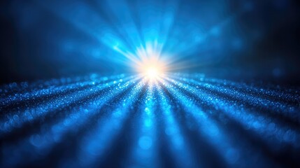Poster - a bright light shining brightly on a blue background