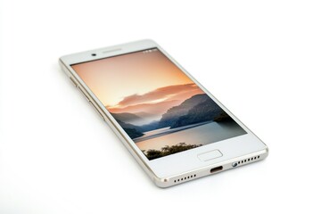 Poster - A close-up shot of a cell phone on a table, great for use in product photography or tech-related designs