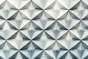 Poster - Nordic star pattern in muted gray and white tones showcases modern design with symmetry and depth
