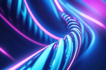 Poster - A detailed view of swirling blue and pink colors, ideal for abstract art or design projects