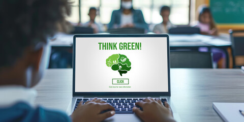 Poster - green business transformation for brisk corporate business to thank green marketing strategy