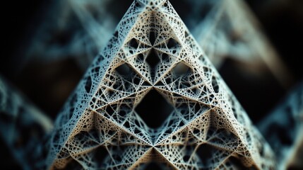 Poster - A close-up view of a detailed object with many textures and patterns