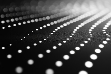 Poster - A close-up image of black and white patterns featuring circles and dots