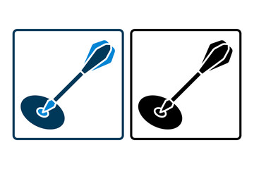 Poster - Target with Arrow icon. icon related to Star Up. suitable for web site, app, user interfaces, printable etc. solid icon style. simple vector design editable