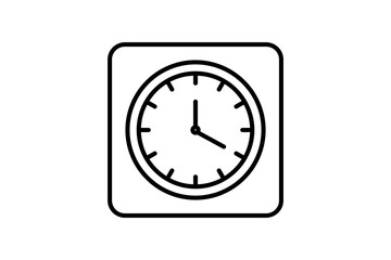 Poster - Clock icon. icon related to Star Up. suitable for web site, app, user interfaces, printable etc. line icon style. simple vector design editable