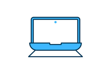 Poster - Laptop icon. icon related to Star Up. suitable for web site, app, user interfaces, printable etc. flat line icon style. simple vector design editable