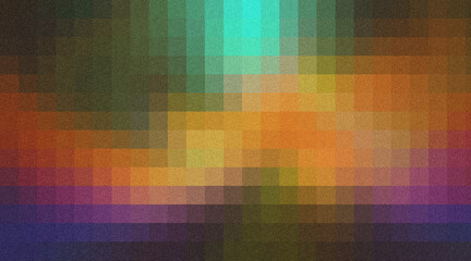 Poster - Colorful pixelated background with a grainy texture forming an abstract design, ideal for creative projects