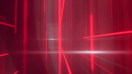 Wall Mural - high speed red light background. generative ai