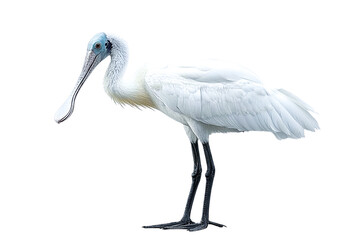 Wall Mural - white eurasian spoonbill bird isolated