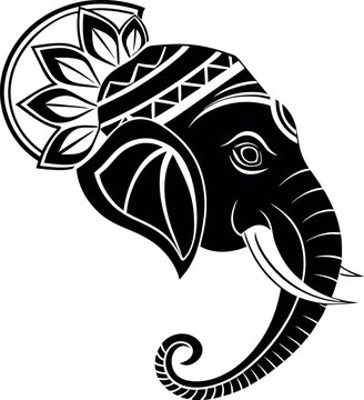 illustration of Ganesh ji tattoo format