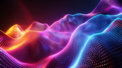 Poster - Futuristic holographic backdrop with gradient mesh, generative ai